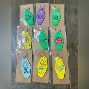 Teacher Keychain Lot - Handmade